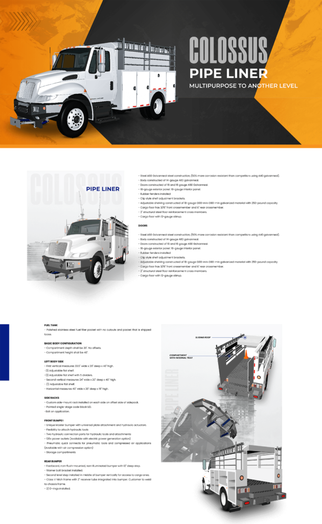 Colossus Pipe Liner Nexpro Trucks & Equipment Corp.